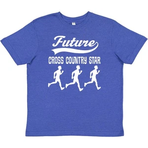 Inktastic Future Cross Country Star Sports Youth T-Shirt Running Runner Race Job - Picture 1 of 2