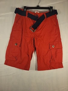 NEW Levi's Boys Red Cargo Belted Shorts Size 12 Reg - Picture 1 of 5