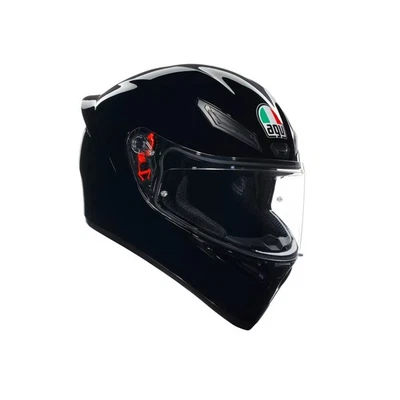 AGV K1 S Solid Mono Black Sport Integral Motorrad Helm Gr. M - Schwarz Glanz