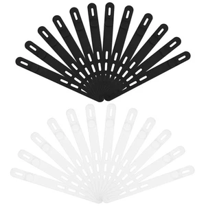 20 Pcs Drahtgurt Silikon Wiederverwendbare Krawatten Kabelbinder Aus - Afbeelding 1 van 12