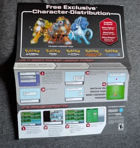 POKEMON Distribution Event SHINY Flyer Heartgold Soulsilver ZOROARK 2011 Promo - Picture 1 of 2