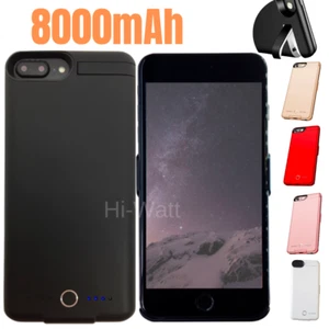 For iPhone SE 8 7 6s Plus 8000mAh Battery Case Power Bank Charger Charging Cover - Picture 1 of 17
