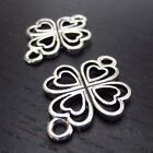 Four Leaf Clover 31mm Antiqued Silver Plated Charms C3332 - 5, 10 Or 20PCs