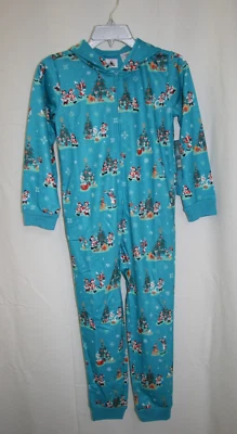 Disney Mickey Mouse and Friends Holiday Hooded Coverall One-Piece Sz 7/8 NWT - Image 1 of 4