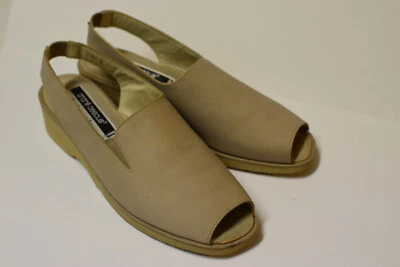 ANDRE ASSEOUS Pesas Plumas Cuero Taupe Correas Talla 8.5 M Foto 1 de 4