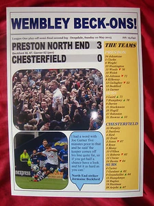 Preston North End 3 Chesterfield 0 - Preston at Wembley - 2015 - estampado de recuerdo - Imagen 1 de 1