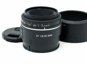 Sony DT 35mm F1.8 SAM AF Standard Prime Lens with Hood Sony A Alpha from Japan - Picture 1 of 8