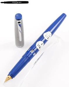 Vintage A.W. Faber-Castell Castello 7 Fountain Pen in Blue-Silver 7K F or M-nib - Picture 1 of 22