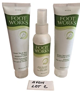 Avon Foot Works Green tea and mint 3 piece assortment Lot "C" - Picture 1 of 1