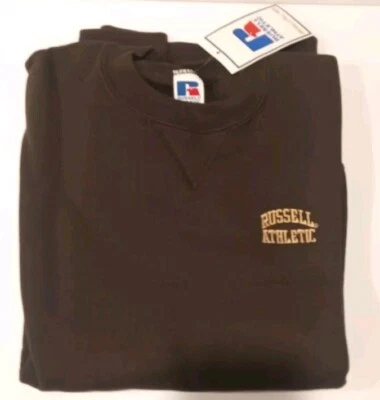 Sudadera Russell Athletic Vintage NuBlend Hecha en Estados Unidos Marrón Talla L Foto 1 de 4