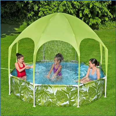 Bestway Frame Pool "Splash-in-Shade" 244x51 cm Kinderpool Planschbecken mit Dach - Bild 1 von 4