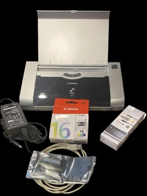 CANON PIXMA iP90 Printer Portable Mobile Color Inkjet w/All Accessories-UNTESTED - Image 1 of 4