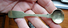 Antique Fiddle back Master Salt Spoon Coin Silver , 5 Touch marks