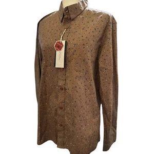 Level Ten Mauve Poplin Long Sleeve Button Down Shirt, Size L, NWT - Picture 1 of 9