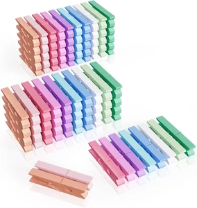 100Pcs Colored Clothespins Bulk, 2.9 Inch Clothes Pins Wooden for Crafts, Pastel - Picture 1 of 12