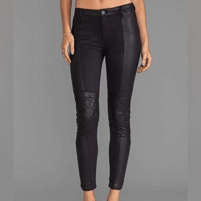 Pantalones de mezclilla ajustados negros acolchados orquídea talla 25 Foto 1 de 4