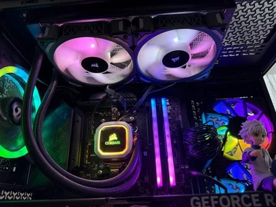 Corsair H100i RGB Platinum 240mm Watercooling AIO CPU Noir Occasion - Photo 1/4