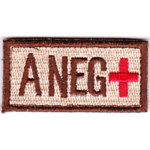Blood Type A Negative Desert Patch Hook And Loop - Picture 1 of 6