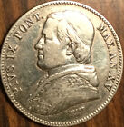 1861 PAPAL STATES SILVER 20 BAIOCCHI COIN