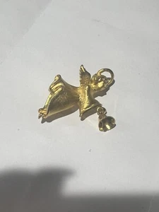 Vintage Robyn Rush Gold Tone Angel Christmas Pin Signed - Picture 1 of 2