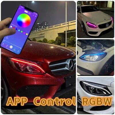 Angel eye LED Board DRL RGB For Mercedes C Class C300 C43 W205 LED Headlight - Image 1 of 4
