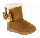 Garanimals Shearling Toddler Girls Brown Boots Size 3 Bow