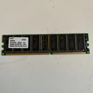 Samsung PC2700U-25331-A1 M368L3223DTM-CB3 256MB DDR PC2700 CL2.5 - Picture 1 of 2