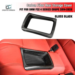 Cubierta de caja de almacenamiento de asiento trasero de fibra de carbono seca para BMW F32 F82 M4 2014-2020 - Imagen 1 de 9