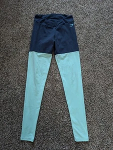 Gymshark Leggings Workout Athleisure Running Blue Women’s Size Small - Picture 1 of 5