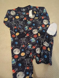 The Children’s Place Footed Sleeper Fleece 5T Planets - Picture 1 of 2