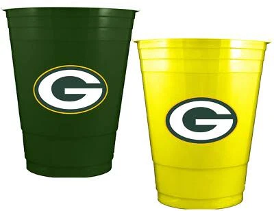 Juego de vasos de plástico Green Bay Packers Home/Away Color Foto 1 de 4