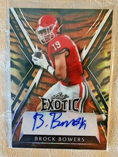 BROCK BOWERS 2023 Leaf Exotic Rookie RC Auto Signature Kaleidoscope Tiger #d 5/7