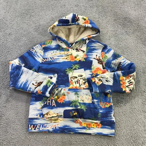 Polo Ralph Lauren Sweater Boys Medium Aloha Hawaiian Ski Sherpa Lined Hoodie - Picture 1 of 8