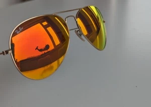 Ray-Ban Aviator Sunglasses RB3025 112/69 58mm Orange Mirror Gold Frame -OFFERS! - Picture 1 of 11