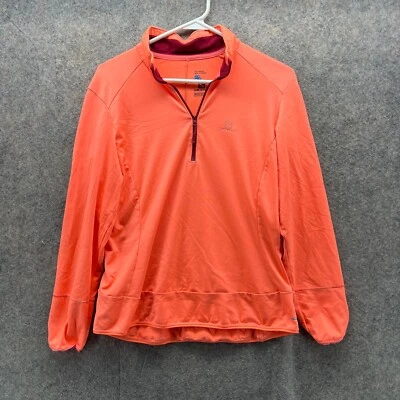 Salomon Suéter Hombres Mediano Adulto Naranja 1/4 Cremallera Sudadera Avance Piel Cálida Foto 1 de 4