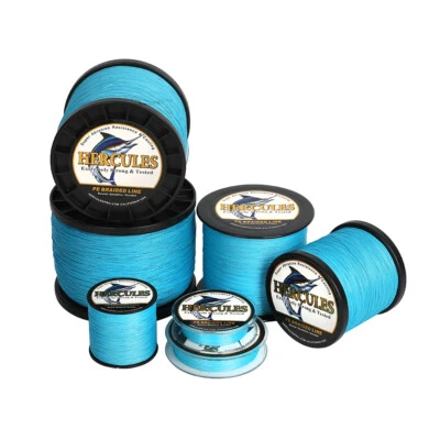 Blue HERCULES 6lb-300lb Extreme PE Weave Super Braided 100M-2000M Fishing Line - Image 1 of 4