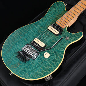 Electric Guitar MUSIC MAN Axis EX Series Blue Green 22 frets JAPAN USED