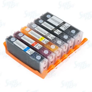 6PK Refillable ink kit cartridge for canon MG6320 MG7120 PGI-250 CLI-251 ARC - Picture 1 of 2