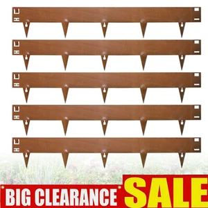Corten Steel Lawn Edging Set 5m x 20cm Flexible Garden Grass Path Edge Border UK - Picture 1 of 13
