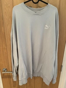 Puma V-Neck Sweatshirt - Light Blue - XXL - Picture 1 of 3