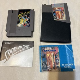 NES Games, Skate or Die AND California Games With Manual And Sleeve