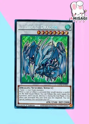 Yu-Gi-Oh! Stardust dragon L5DD-ENS01 Secret Rare Chibi art Card TCG English - Image 1 of 2