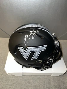 Jaylin Lane Signed Autographed Virginia Tech Speed Mini Helmet Signed IP at TC - Picture 1 of 5