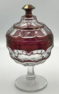 Westmoreland Glass Ashburton Ruby Compote Pedestal Candy Dish with Lid - Picture 1 of 5