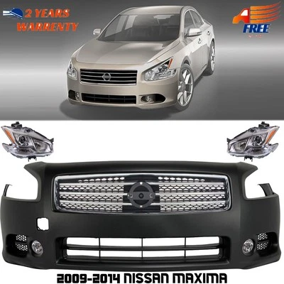 Kit de montaje de cubierta de parachoques delantero fascia y rejilla para Nissan Máxima 2009-2014 Foto 1 de 4