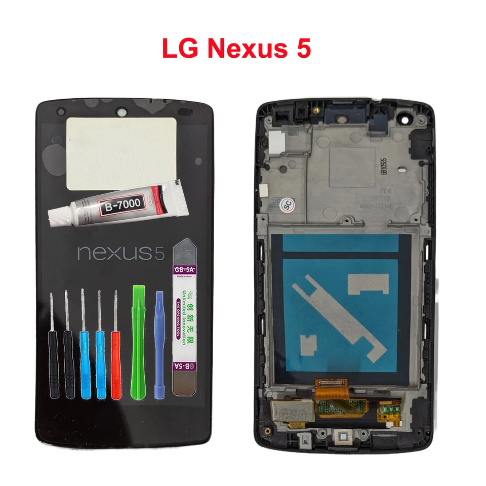 Display Originale LG Nexus 5 Con Cornice Nera Touch Screen LCD Nuovo - Immagine 1 di 1