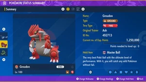 Pokemon Scarlet and Violet PSV - 6IV Groudon - Picture 1 of 3