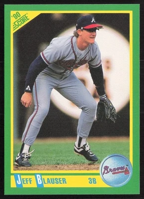 1990 Score Jeff Blauser Atlanta Braves #178 - Image 1 of 2