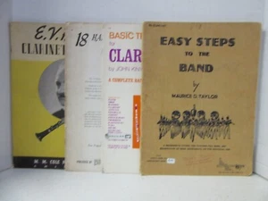 Lot of 4 Vintage Clarinet Method Books Sheet Music Instructions Studies - Picture 1 of 1