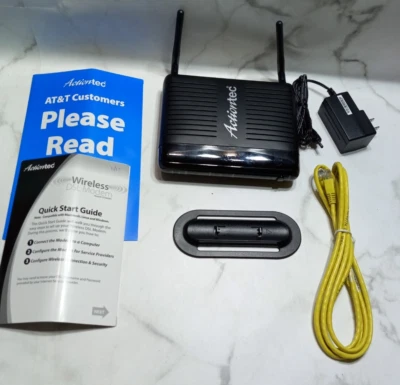 Actiontec GT784WN 4 Port 10/100 Wireless N DSL Modem Router No DSL Cord TESTED - Image 1 of 4